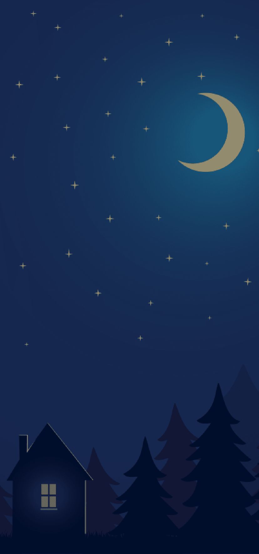 Night time sky on mobile